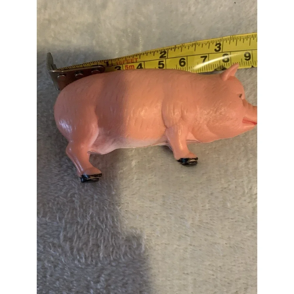 Vintage Lot Nylint Black And White Bull Small Large Cow Pig Plastic Toy 3